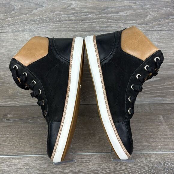 Sperry Top Sider Gold Cup Rey Isla Women’s Sz 9.5 Black Tan Leather Lace Up Boot - Picture 9 of 11